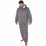 Dreamscene Sherpa Lined Fleece Pyjama Set Top Bottoms Pajama (2 PC)