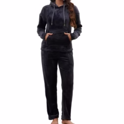 The Essentials Wardrobe Ladies Fleece Pyjama Set Thick Fleece Cosy Long Sleeve T-Shirt & Bottom Pants Sleepwear Loungewear Nightwear for Women Soft Top & Trousers Size S-XL