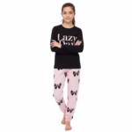 A2Z 4 Kids Girls Pyjamas Children PJs 2 Piece Set Lazy Day Print Black Lounge Suit for Children Top Bottom Pyjamas Loungewear Gifts Age 2-3, 3-4, 5-6, 7-8, 9-10, 11-12 & 13 Years