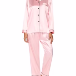 GAESHOW Ladies Pyjamas Set Womens Silk Satin Pajamas Set pJ Sets Long Sleeve Sleepwear Loungewear for All Seasons