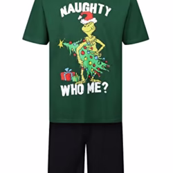 Mens Christmas Pyjamas The Grinch Short PJ Set Xmas Night WEAR