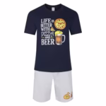 Mens Short Pyjamas Beer Pizza Donuts PJ Sets Night Sleep Lounge Wear L XL XXL