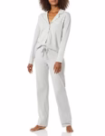 Amazon Essentials Women's Cotton Modal Long-Sleeve Shirt and Full-Length Bottom Pyjama Set