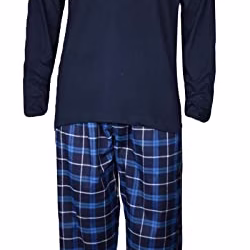 Gaffer Mens Pyjama Set Tshirt Pyjamas Men Pjs Loungewear Check Woven Sleepwear Pajama Bottom Nightwear Long Sleeve T-Shirts Checked Pjama Lounge Pants Tee Top
