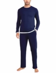 Litherday Men's Pyjamas Set Cotton Long Sleeves Pjs for Men Loungewear 2 Piece Sleepwear Nightwear Soft with Pockets