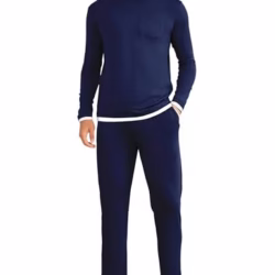 Litherday Men's Pyjamas Set Cotton Long Sleeves Pjs for Men Loungewear 2 Piece Sleepwear Nightwear Soft with Pockets