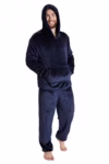 CityComfort Mens Pyjamas Set, Warm Fleece Pyjamas for Men with Fluffy Hoodie