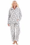 Camille Womens 2-Piece Super Soft Pyjama Set | Warm, Thick Fleece Full Length PJ Set, Top & Bottoms | Long Sleeves & Elastic Waist | Luxury Feel Comfy, Fluffy Loungewear for Women