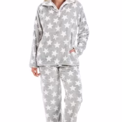 Camille Womens 2-Piece Super Soft Pyjama Set | Warm, Thick Fleece Full Length PJ Set, Top & Bottoms | Long Sleeves & Elastic Waist | Luxury Feel Comfy, Fluffy Loungewear for Women