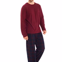 INSIGNIA Mens Fleece Long Sleeve Top Pyjamas Sets