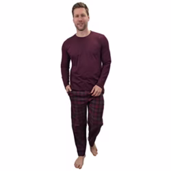 Mens Pyjamas Set | 100% Cotton PJs | With Pants & Long Sleeve Top With Dragon Pattern | Elastic Waistband and Drawstring