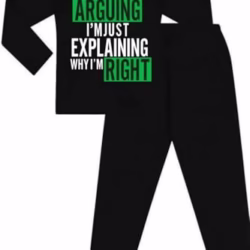 Boys I'm Not Arguing I'm Just Explaining Why I'm Right Long Cotton Pyjamas