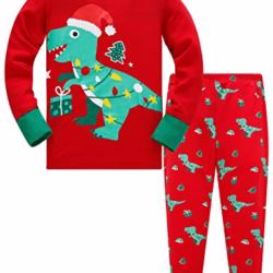 TEDD Christmas Pjs Kids Pyjamas Set for Boys Pajamas Cotton Toddler Baby Clothes Girls Nightwear Fun Santa Claus Sleepwear Unisex Long Sleeve 2 Piece Nightwear Outfit