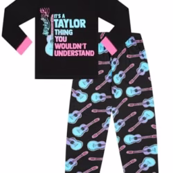 ThePyjamaFactory Girls It's a Taylor Thing, You Wouldn't Understand Black Blue Long Pyjamas