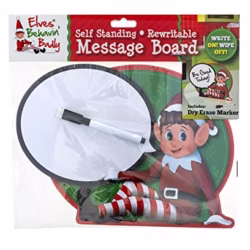 Elves Behaving Badly Rewritable Board-Create Naughty Elf Messages, White, One Size