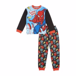 Marvel Spiderman Boys Pyjamas PJs Set, Cotton Breathable Loungewear - Spiderman Gifts