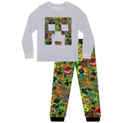 Minecraft Pyjamas, Creeper Boys Pyjamas, Gaming Pjs For Boys, Long Sleeve Kids Pjs, Ages 5-13 Years