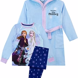 Disney Girls Pyjamas and Dressing Gown Set Frozen