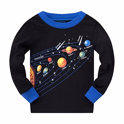 Boys Pyjamas Sets Solar System Space Pyjamas Cotton Long Sleeve Christmas Pjs 2 Piece Outfit Pajamas for Kids Clothes 2-11 Years - Image 2