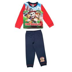 Paw Patrol Boys Pyjamas, 2 Piece Set featuring Chase, Marshall and Rubble Fire Rescue, Red/Blue Age 18 Months - 5 Years