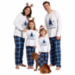 Feionusin Family Christmas Pyjamas Set Matching Pyjamas for Couples Long Sleeve Nightwear Sleepwear Christmas Pjs Family Set