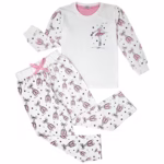 A2Z 4 Kids Girls Ballerina Print Children PJs 2 Piece Cotton Set Lounge Suit Nightwear Sleepwear Top Bottom Pyjamas Loungewear Dress Up Outfit Set Gifts for Children & Girls Age 2-13 Years