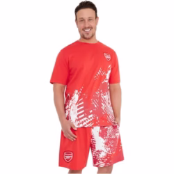 Get Trend Mens Pyjamas Set Short PJs Soft Breathable Nightwear Sleepwear Cosy Summer Lounge Set Football Gifts for Men