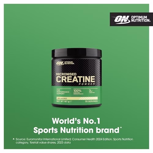Optimum Nutrition Micronised Creatine Powder, 100% Pure Creatine Monohydrate Powder for Performance and Muscle Power, Unflavoured Shake, 186 Servings, 634 g - Image 2