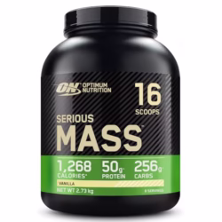Optimum Nutrition Serious Mass Protein Powder High Calorie Mass Gainer with Vitamins, Creatine and Glutamine, Vanilla, 8 Servings, 2.73 kg, Packaging May Vary