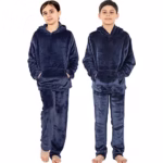 A2Z 4 Kids Childrens Warm Fleece Twosie Hooded Pyjamas for Girls & Boys Sleepover 2 Piece Gift Set Age 5-6, 7-8, 9-10, 11-12 & 13 Years