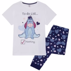 Eeyore or Tigger Womens Pyjama Set 100% cotton Licensed Winnie the Pooh Gift UK 8-26