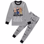 Boys Pyjama Sets Winter Autumn Christmas Xmas Pajamas Black Red Pjs