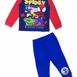 Marvel Spidey & Friends Boys Spider-Man Pyjamas, Nightwear, Blue/Red, Age 18 Months - 5 Years