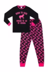 Girl's Born To Ride Forced To Go To School Long Cotton Pyjamas 7 to 16 Years