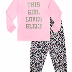 Harry Bear Leopard Print Pyjamas | Long Sleeve Girls Pyjamas | Girls’ Pyjama Sets | Ages 5 to 13 Years