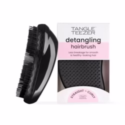 Tangle Teezer Original Detangling Hairbrush - For Wet & Dry Hair - Detangling Brush for All Hair Types - Two-Tiered Teeth Reduce Breakage & Eliminate Knots - Panther Black