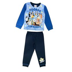 Bluey Boys or Girls Pyjamas, 2 Piece Set featuring, Bingo, Mum, Dad & Friends Hooray, Blue Age 18 Months - 5 Years