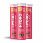 fourfive Hydration Tablets (Berry) Low Calorie Vitamin Electrolytes, Vegan, Magnesium & Calcium, Sports Hydration - 3x20 Effervescent Tablets