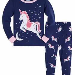 Girls Christmas Pyjamas Set Toddler Clothes Sleepwear Animal Printed Nightwear Winter Long Sleeve PJs 2 Piece Outfit Xmas Gift for Kids