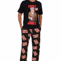 Only Fools and Horses Mens Del Boy Lovely Jubbly Long Pyjama Set Nightwear Loungewear