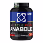 USN Muscle Fuel Anabolic All-In-One Muscle Mass Gainer, Strawberry Flavour - 2kg, 54g Protein Powder, 5g Creatine Powder & 5g BCAA Powder For Maximum Muscle Growth, Post Workout Recovery Drink Mix