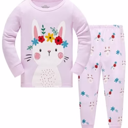 TEDD Girls Pyjamas Set Cotton Pjs Sleepwear 2 Pieces Outfits for Kids Age 1-12 Years
