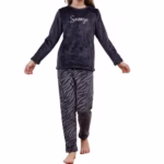 The Essentials Wardrobe Girls Fleece Pyjama Set Thick Fleece Long Sleeve Top & Bottom Pants Sleepwear Pjs Loungewear Nightwear for Kids Soft & Comfortable Top & Trousers 3-14