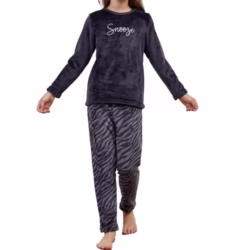 The Essentials Wardrobe Girls Fleece Pyjama Set Thick Fleece Long Sleeve Top & Bottom Pants Sleepwear Pjs Loungewear Nightwear for Kids Soft & Comfortable Top & Trousers 3-14