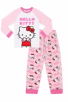 Hello Kitty Girls Long Pyjama Set Kids PJ's