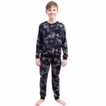 The Essentials Wardrobe Boys Fleece Pyjama Set with Long Sleeve T-Shirt & Bottom Pants Sleepwear Loungewear & Nightwear for Kids Soft & Comfortable Top & Trousers 4-13 Years
