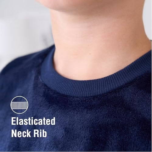 The Essentials Wardrobe Boys Fleece Pyjama Set Thick Fleece Long Sleeve Top & Bottom Pants Sleepwear Pjs Loungewear Nightwear for Kids Soft & Comfortable Top & Trousers 4-13 - Image 5
