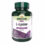 Natures Aid L-Lysine 1000mg – High Strength Essential Amino Acid – Supports Immune System, Muscle Recovery, Collagen, Bone Health & Energy – Vegan, Gluten-Free - 60 Tablets