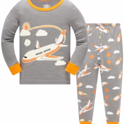Boys Pyjamas Sets Nightwear Cotton Toddler Clothes Kids Astronaut Shark Space Sleepwear Long Sleeve Pjs 2 Piece Outfit Xmas Gift