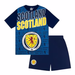 Scotland Boys Pyjamas Short Kids Sleepwear Official Football Gift